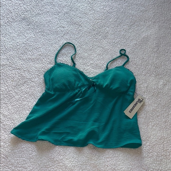 No Boundaries Teal Camisole with Bow - Picture 7 of 7